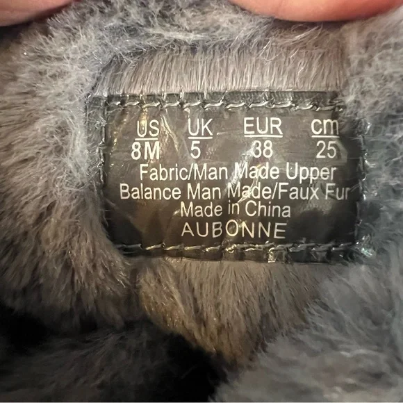 Ryka Women's Aubonne Faux Fur Charcoal Bungee Laces Winter Trail Hiking Boots 8M - Picture 10 of 11